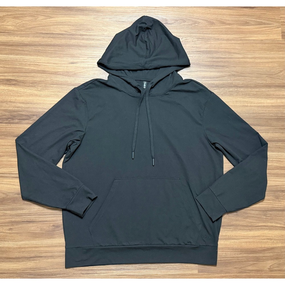 Comfrt Mens Everyday Performance Hoodie Black Stretch Sweatshirt Size M